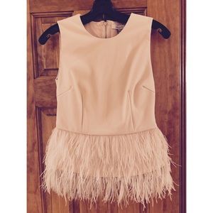 Feather hem top